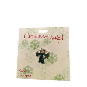 CHRISTMAS GREEN ANGEL PIN